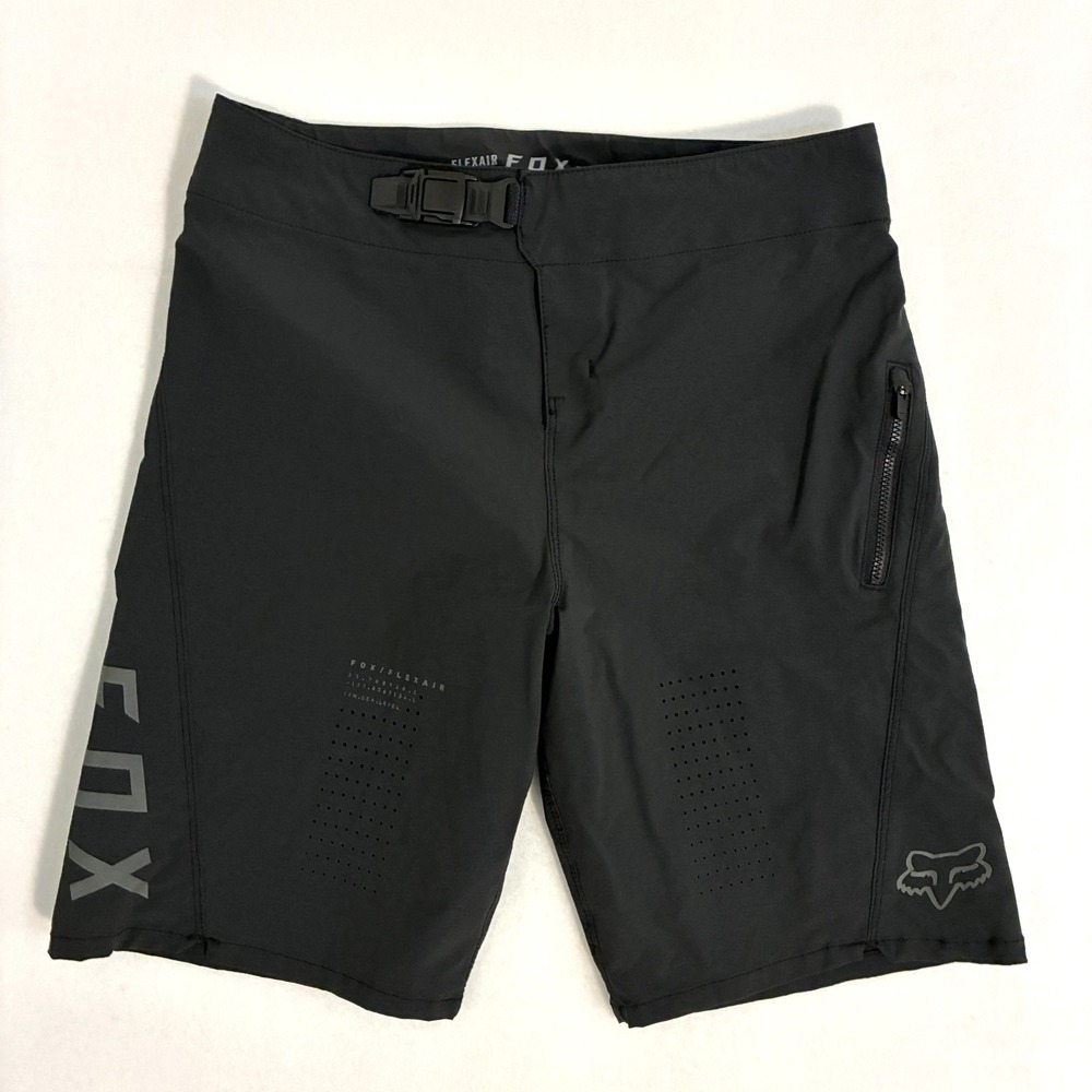 Fox Flexair Shorts Youth Size 8 Black Belted MTB Mountain Bike Cycling Riding